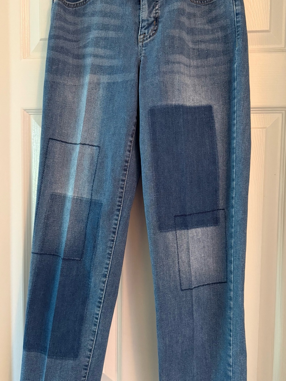 LOGO Lori Goldstein Regular Shadow Patch Boyfriend Jeans-Size 2